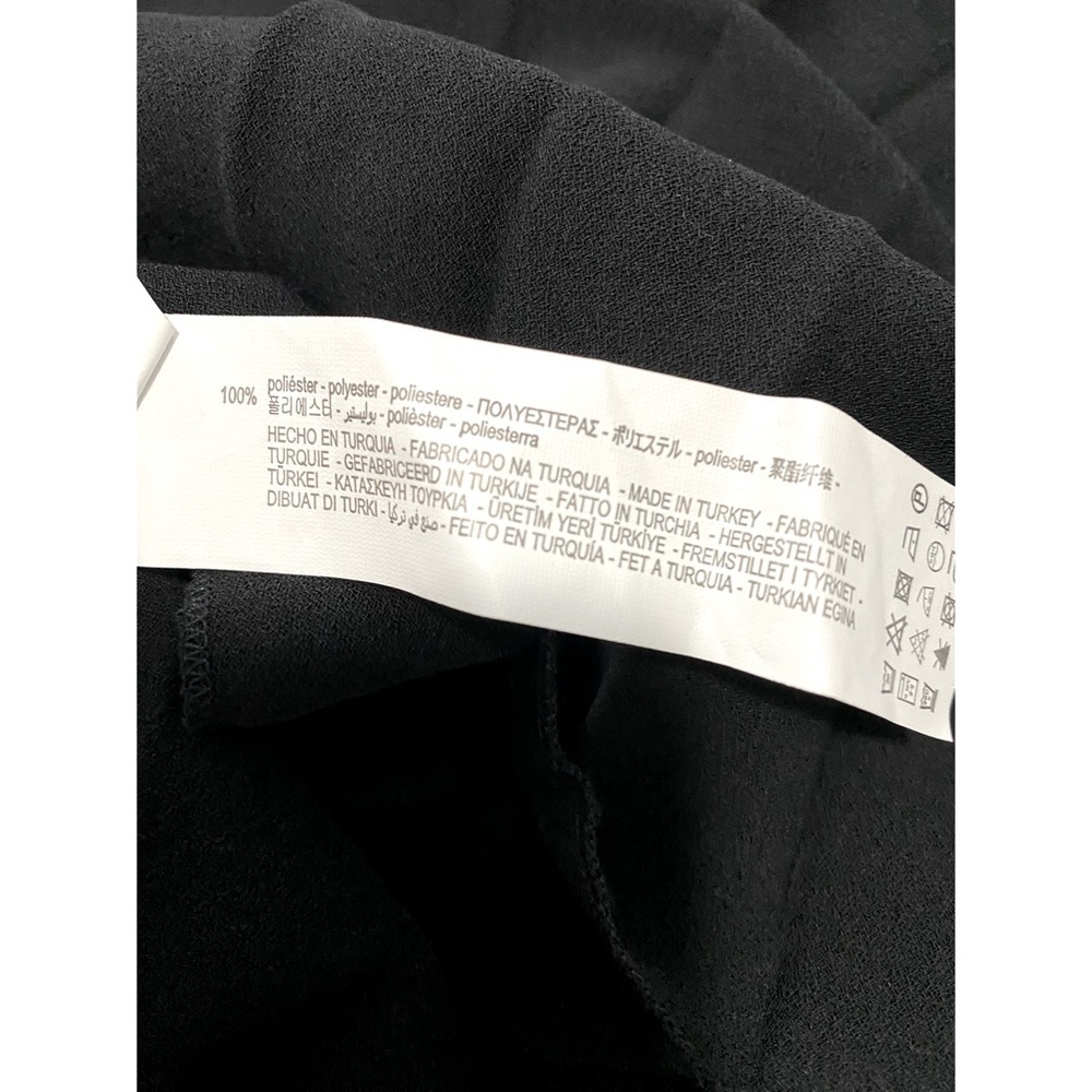 NWT Zara Black Pleated Long Sleeve Dress Size XS LBD - Picture 6 of 6